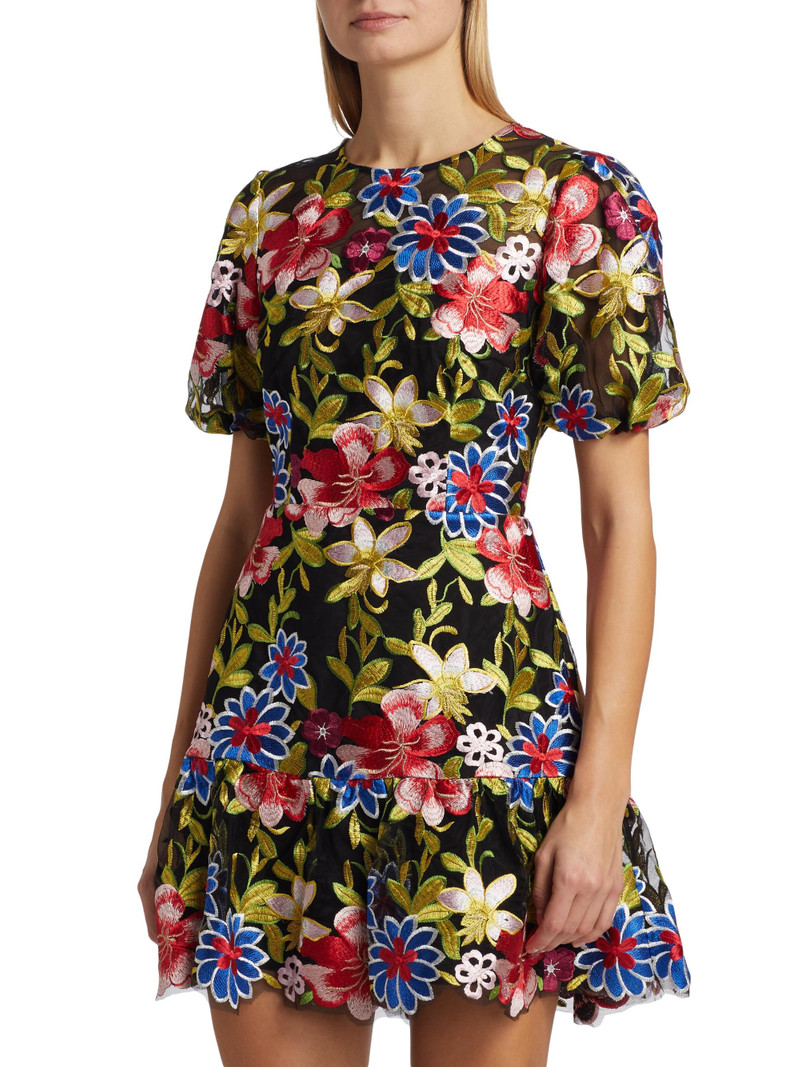 Women's Yasmin Floral Mesh Dress - Red Multi 4