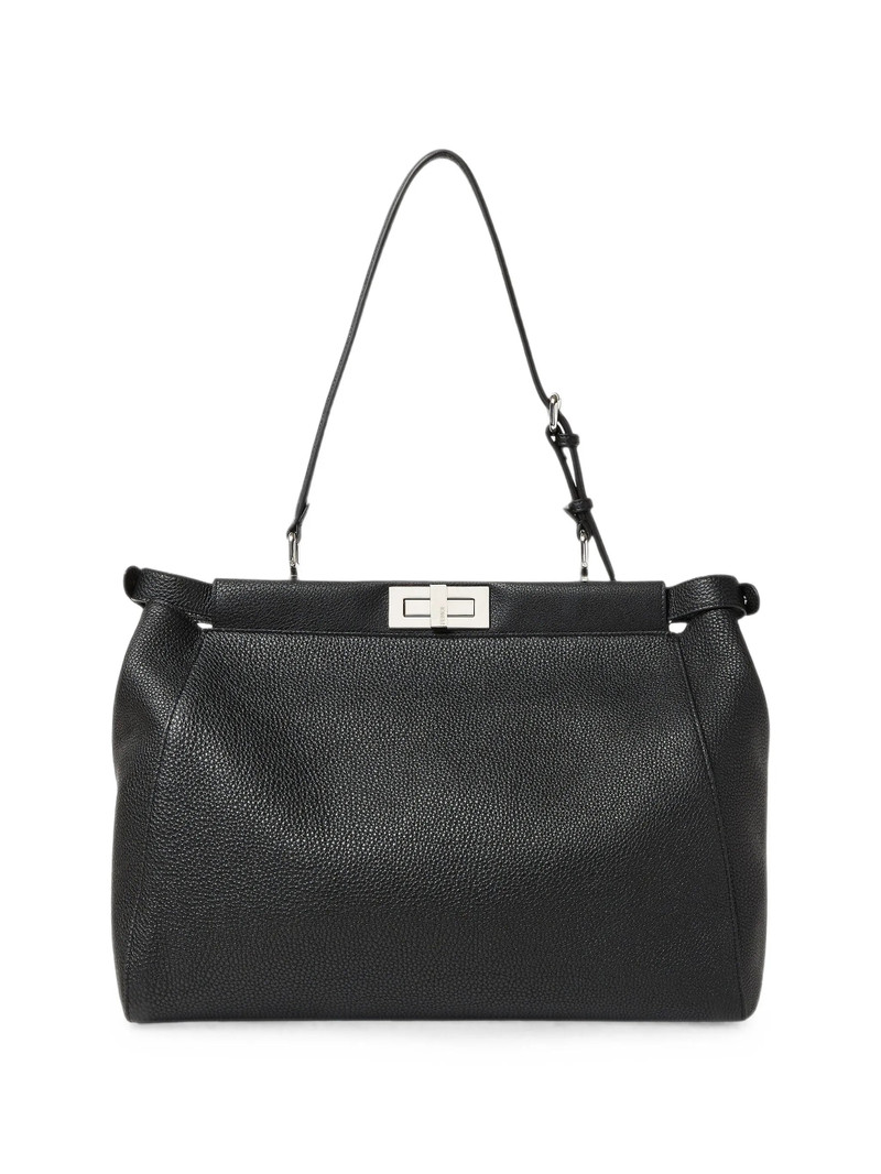 Fendi Peekaboo Grained-leather Tote Bag 4