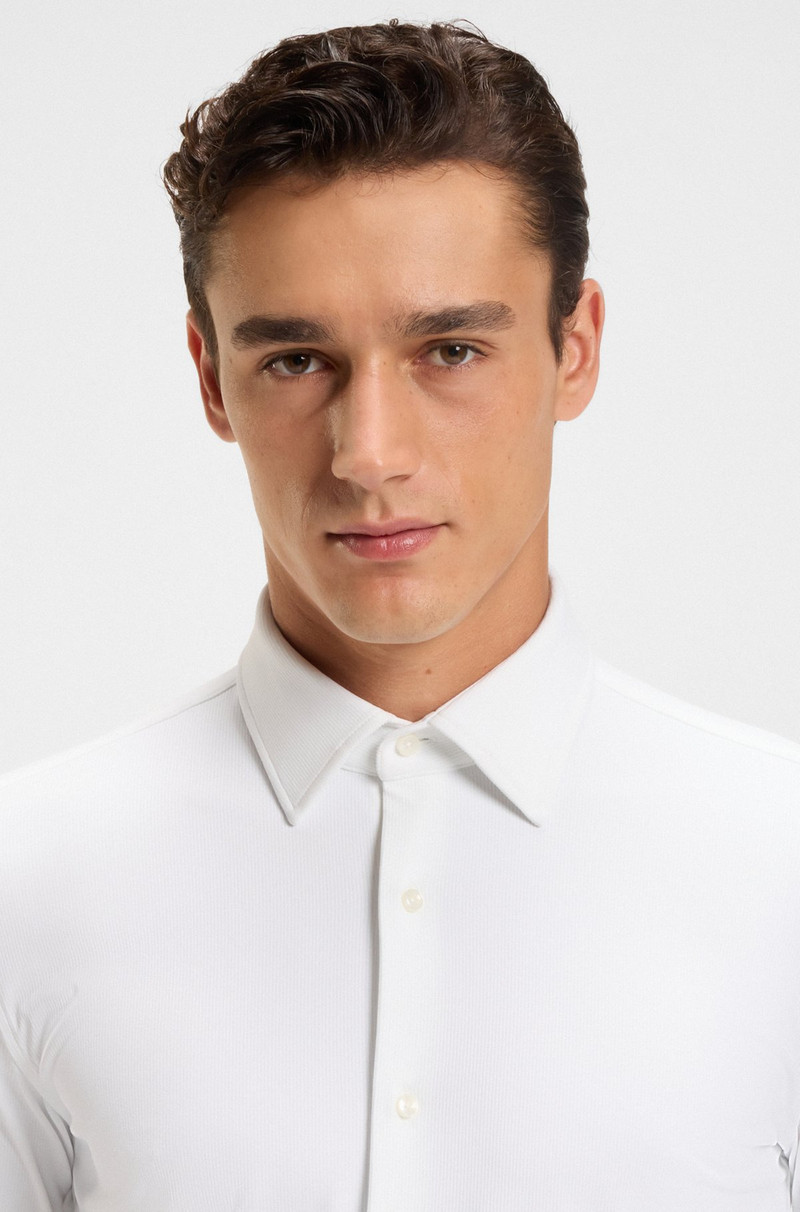 SLIM-FIT SHIRT IN BRUSHED STRETCH FLANNEL 3