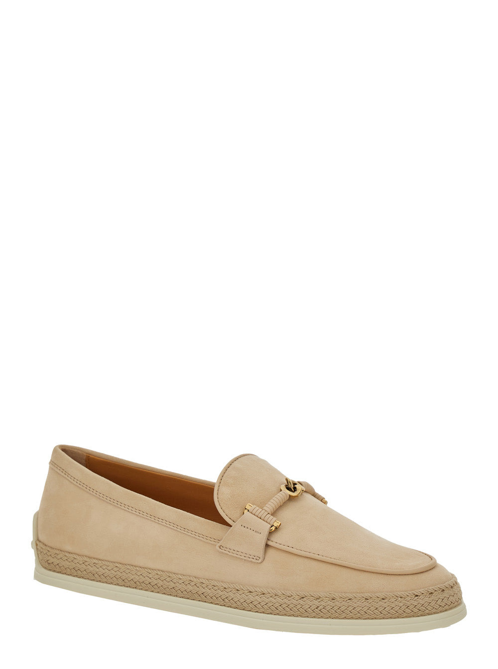 Tod's Women Beige Loafers With Cord Detail In Leather Woman - 2