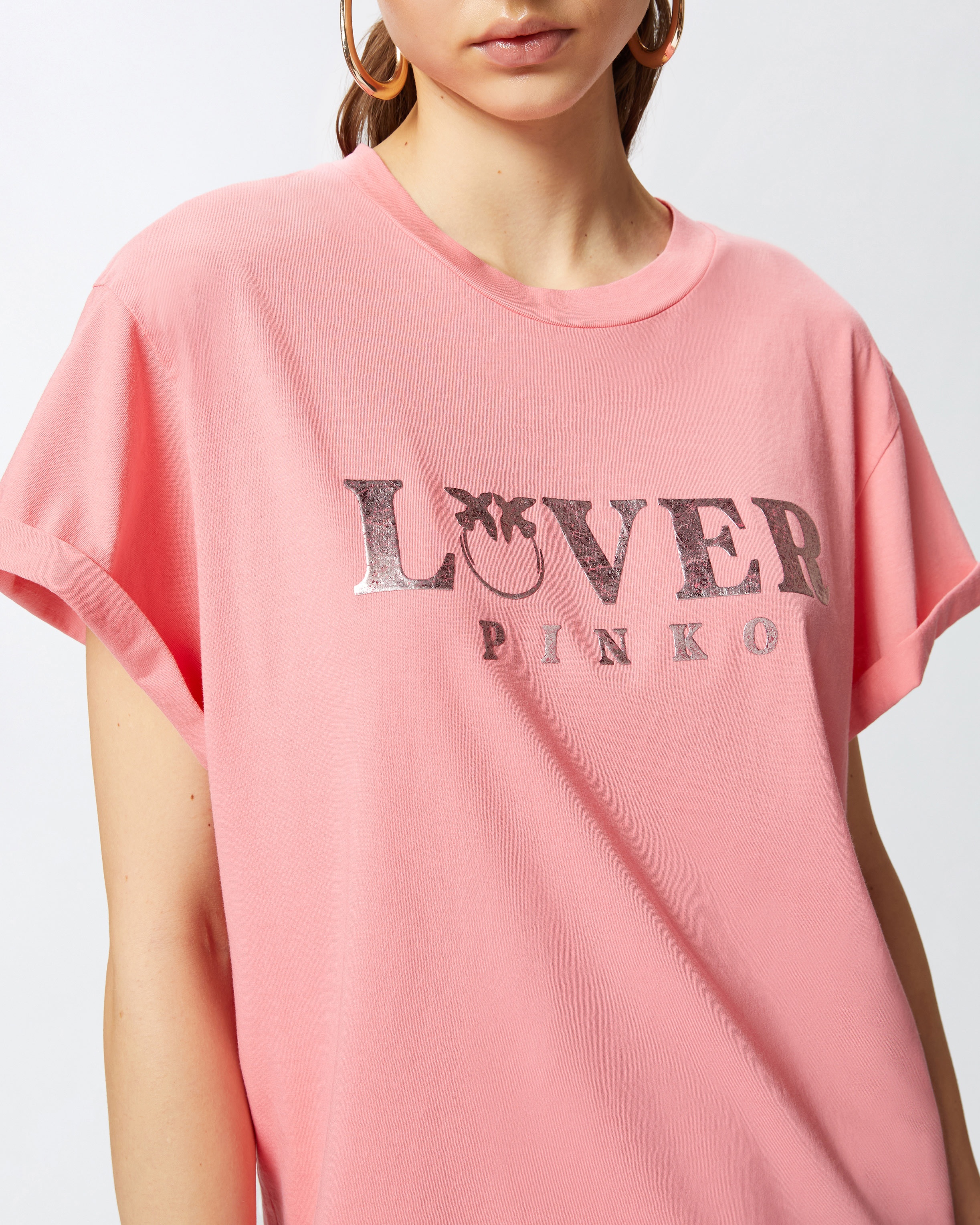 METALLIC PRINT T-SHIRT ON THE FRONT - 5