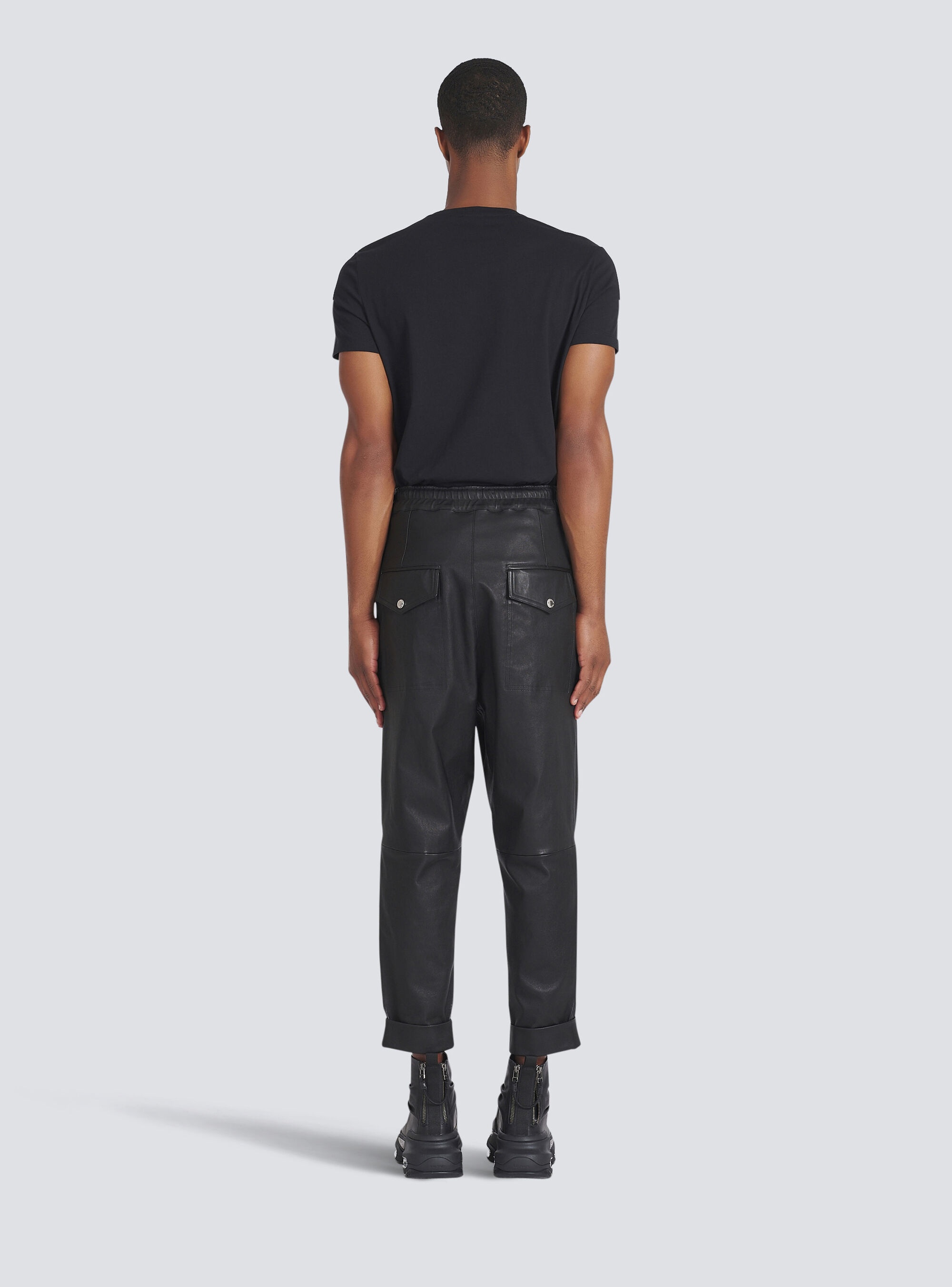 Harem cut leather pants - 4