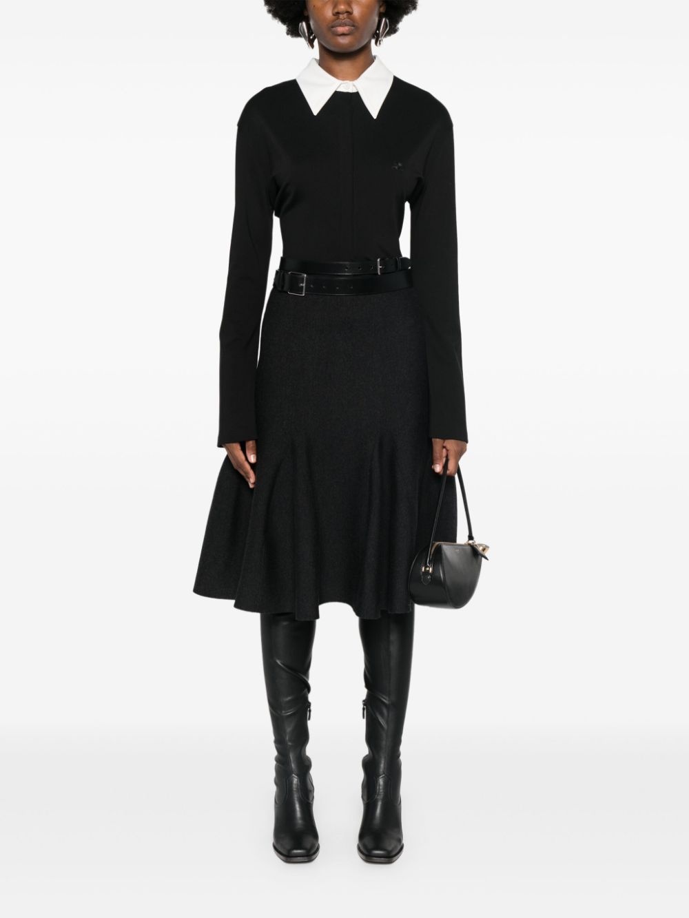 godet knit midi skirt - 2