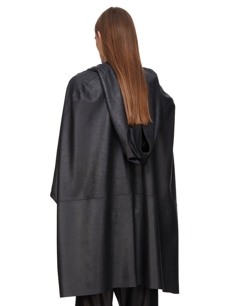 Black Hollywood Kaftan Leather Hoodie 3