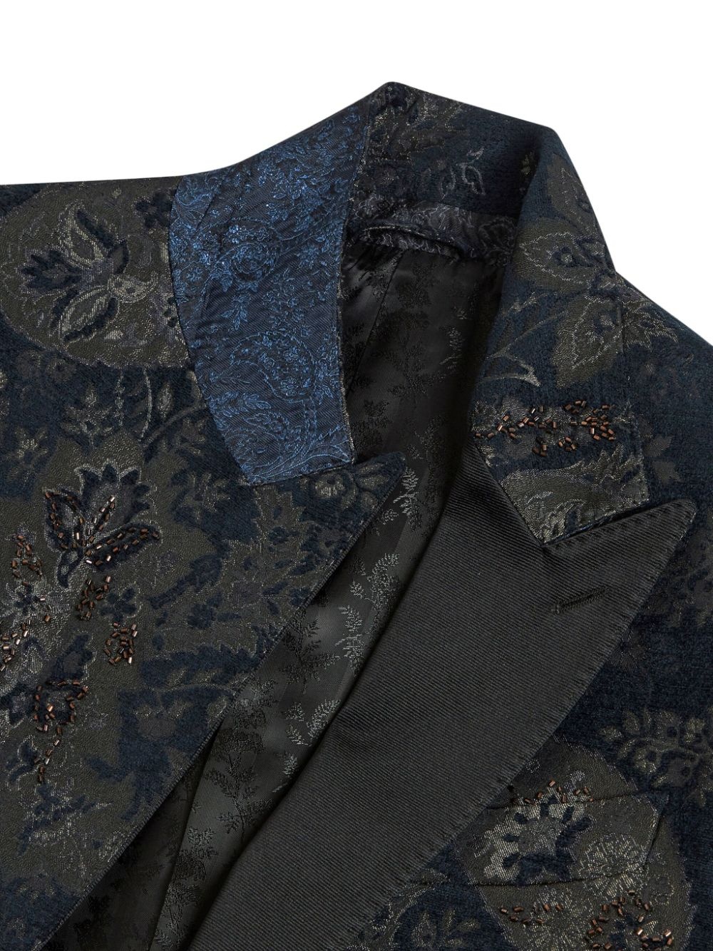 peak-lapel jacquard blazer - 5