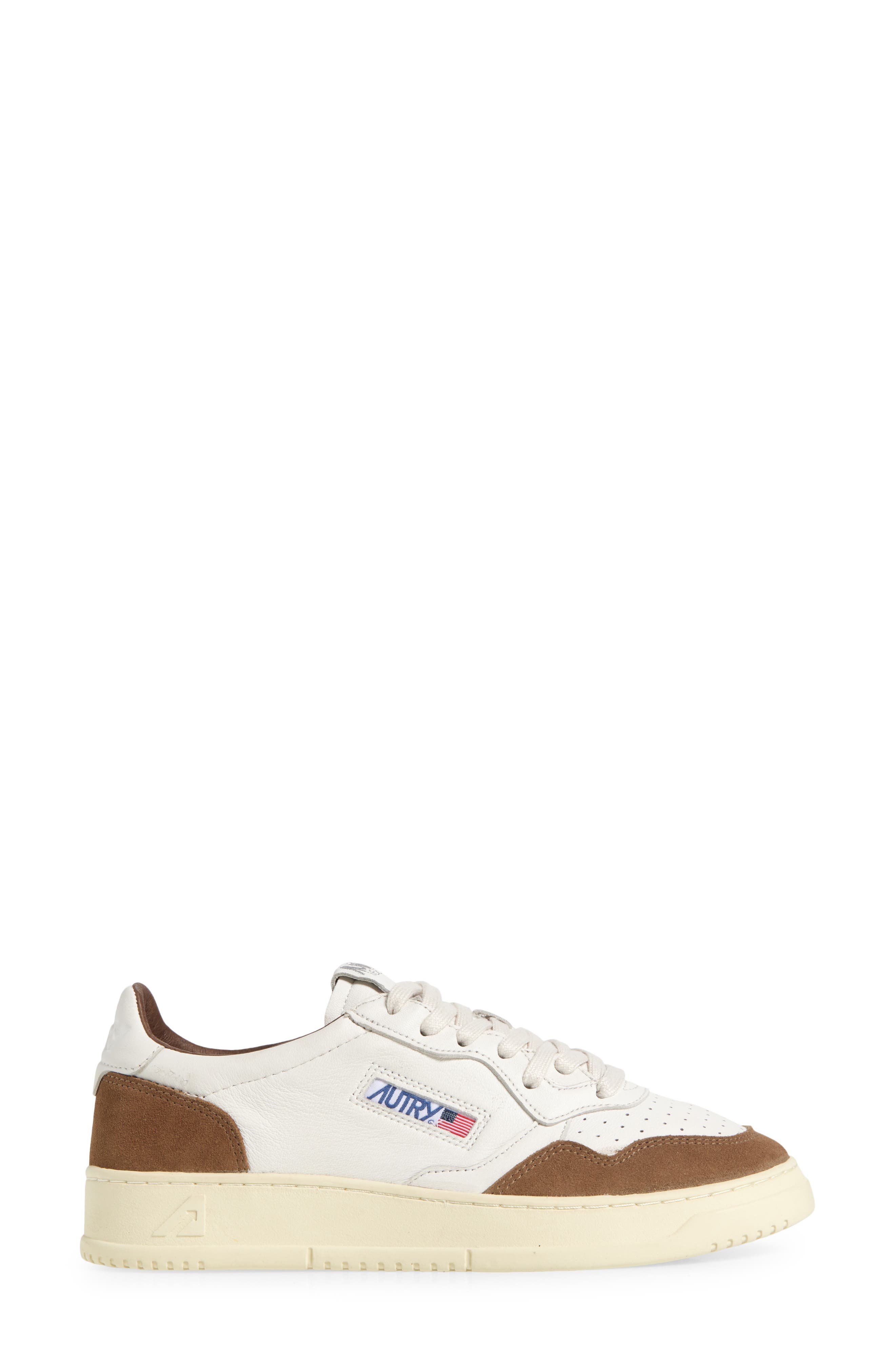 AUTRY Medalist Low Sneaker in White/Cigar at Nordstrom - 3