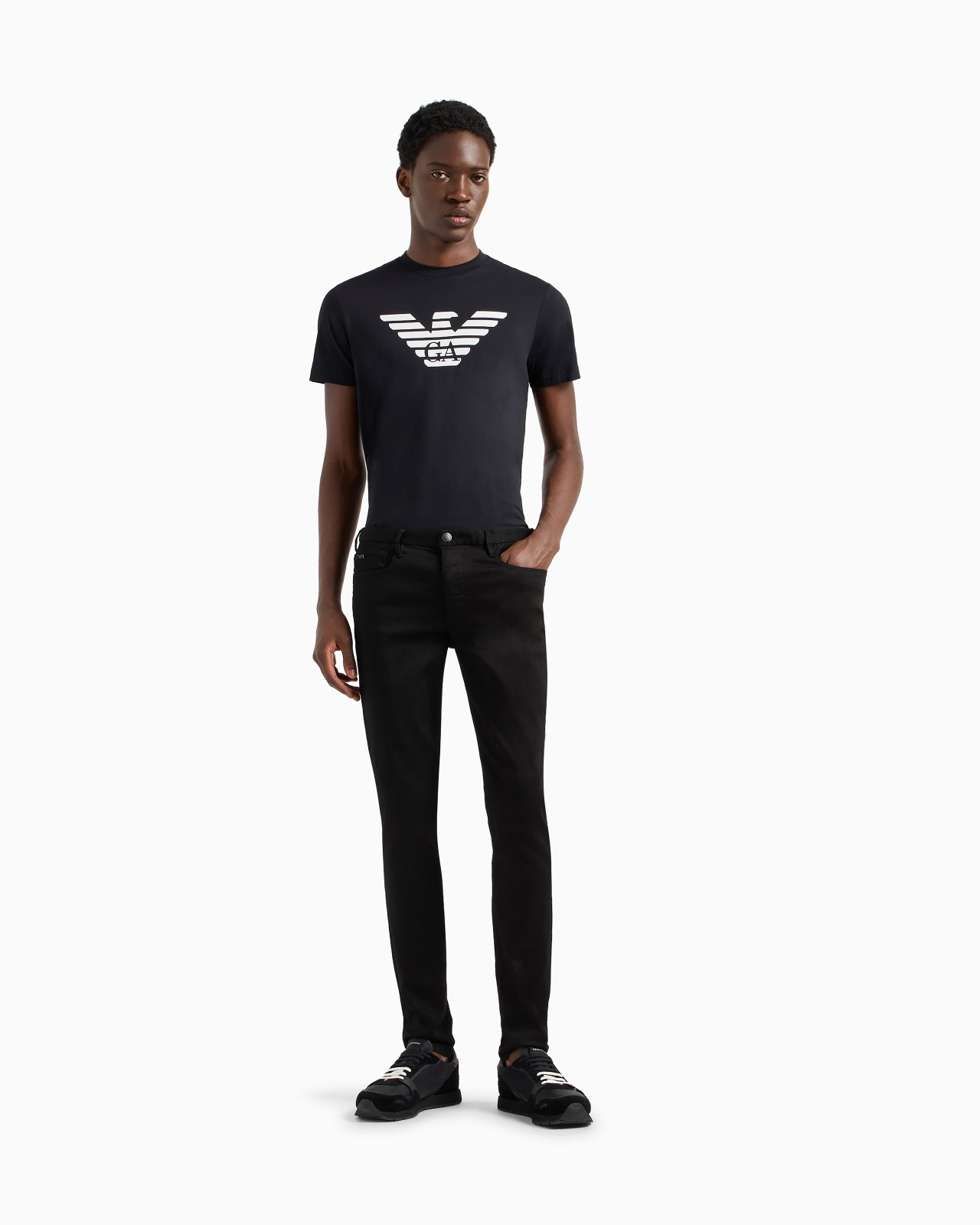 Pima-jersey T-shirt with logo print - 2