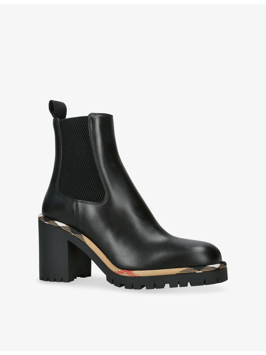 Gravel Leather Heeled Chelsea Boots - 3