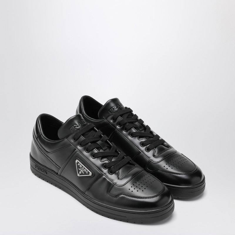 Prada Black Leather Downtown Sneakers Men - 1