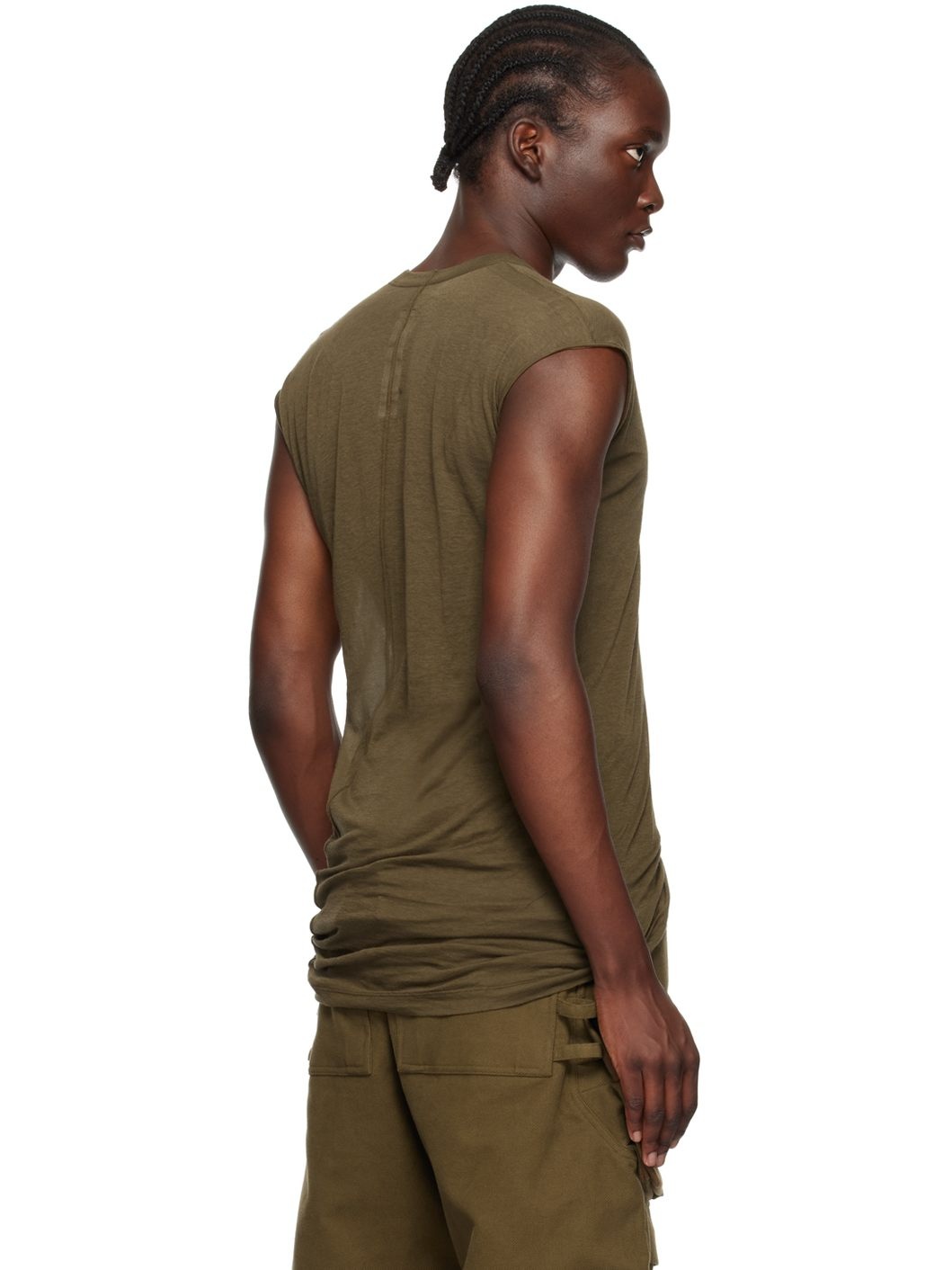 Khaki Porterville Deep V T-Shirt - 3