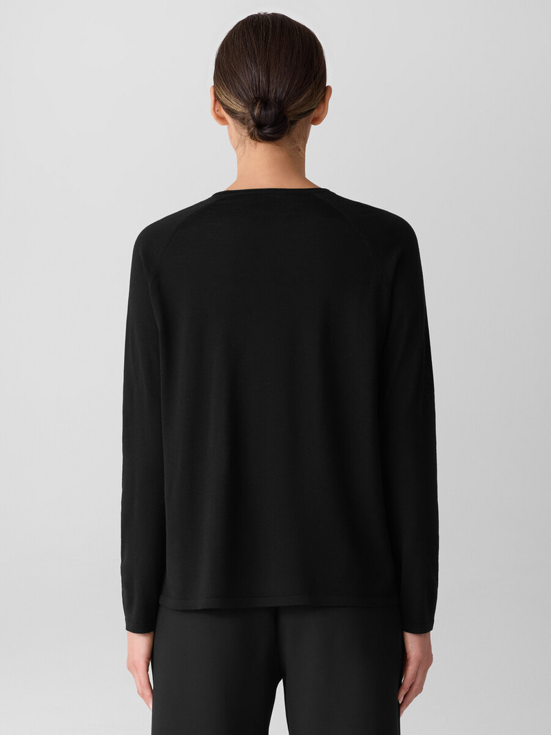 Superfine Merino Crew Neck Top in Regenerative Wool 4