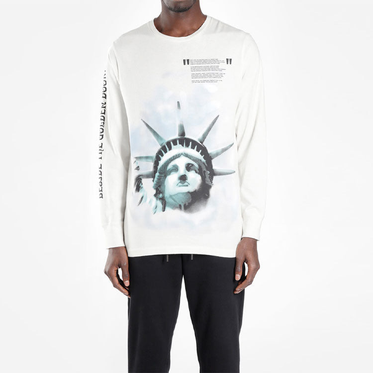 Off-White Statue of Liberty Long Sleeved T-Shirt 'Black White Blue' OMAB001E181850150210 - 2