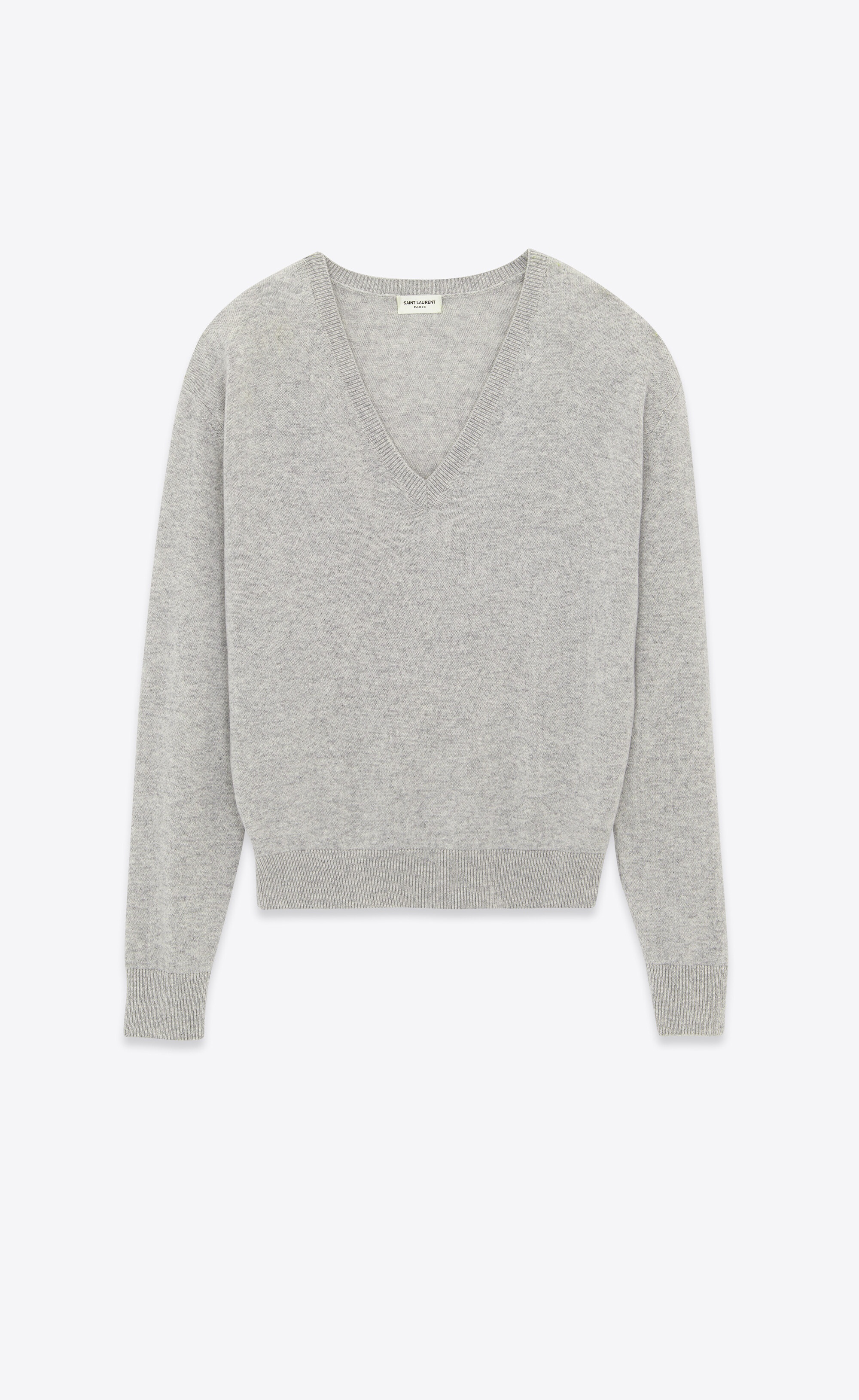 v-neck sweater in cashmere - 1