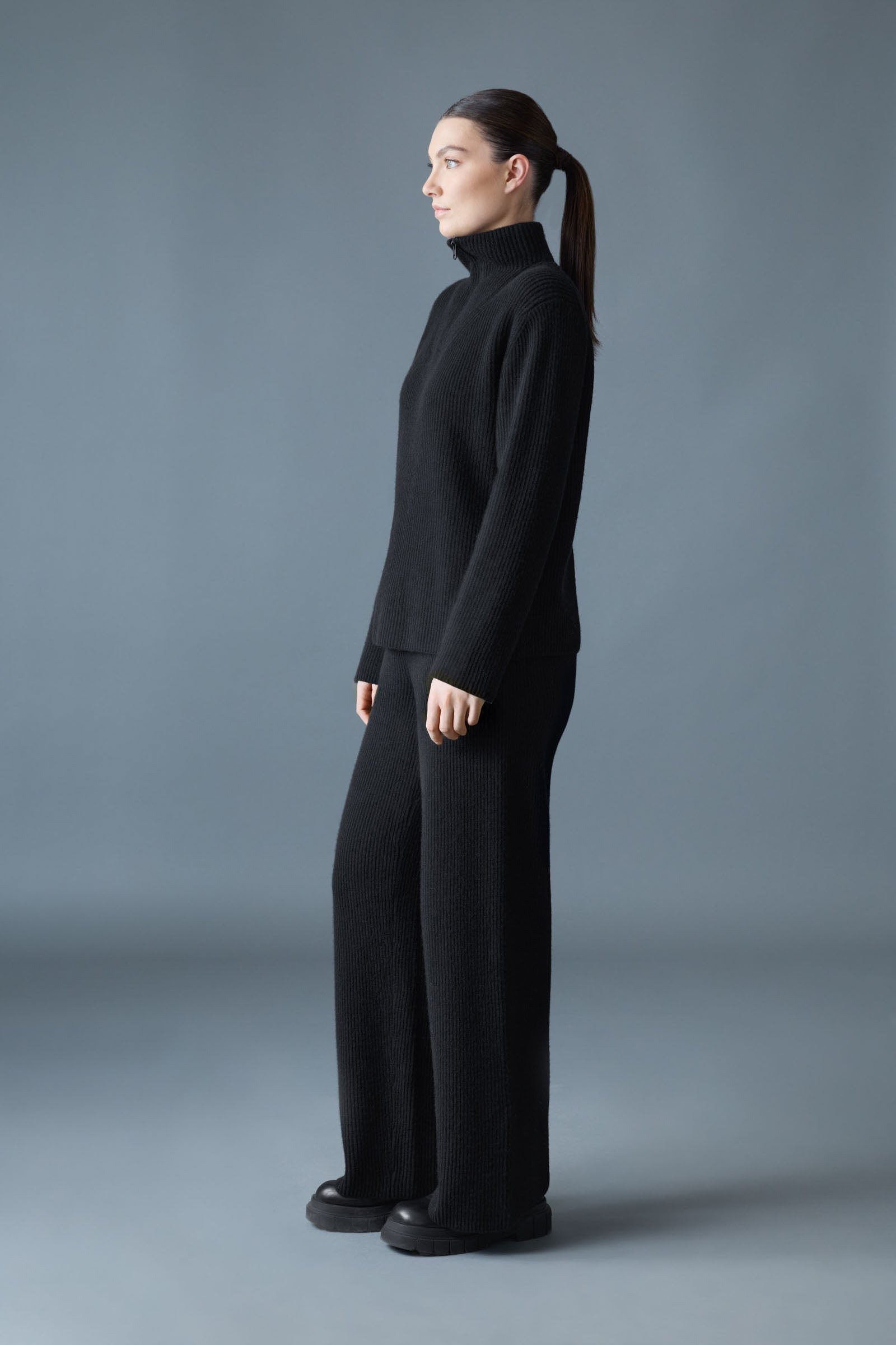 GLADYS Sweater Knit Half-Zip Pullover - 3