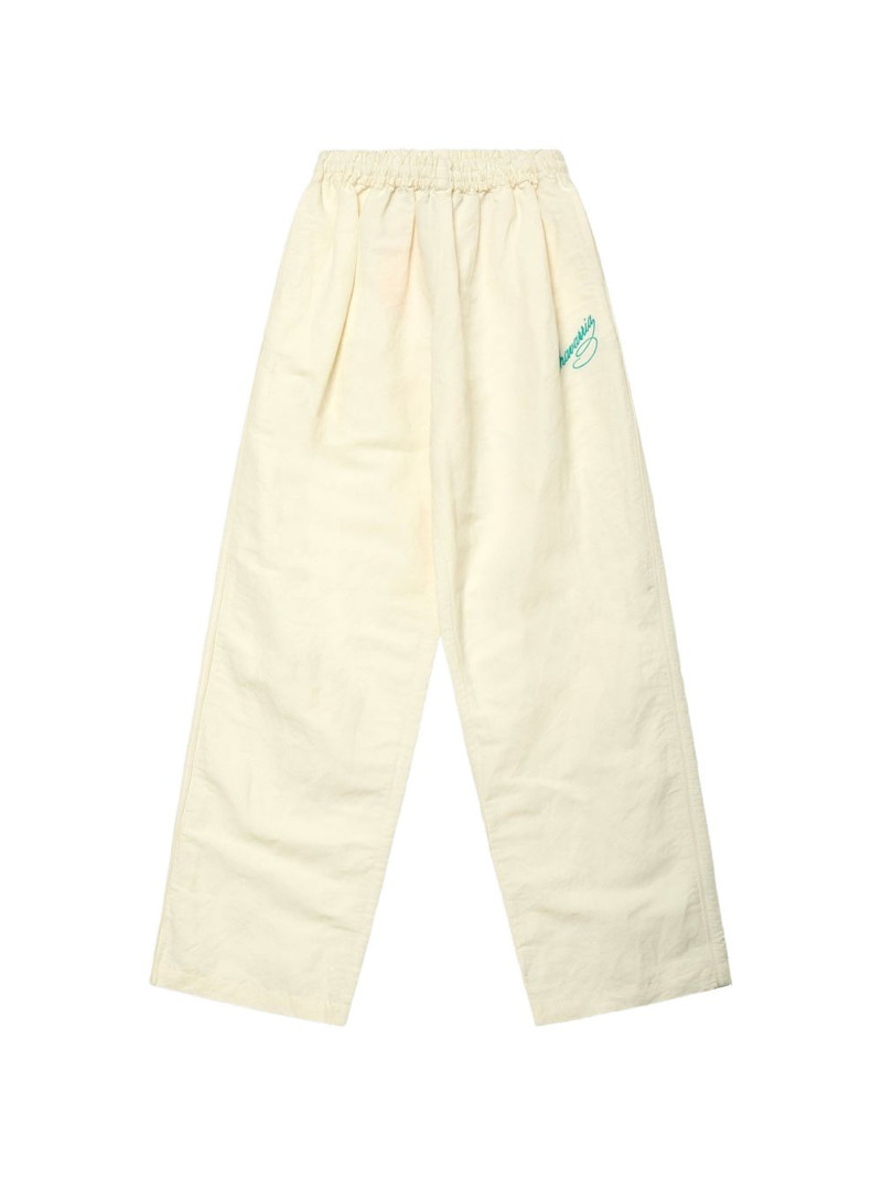 elastic waistband embroidery trousers 1