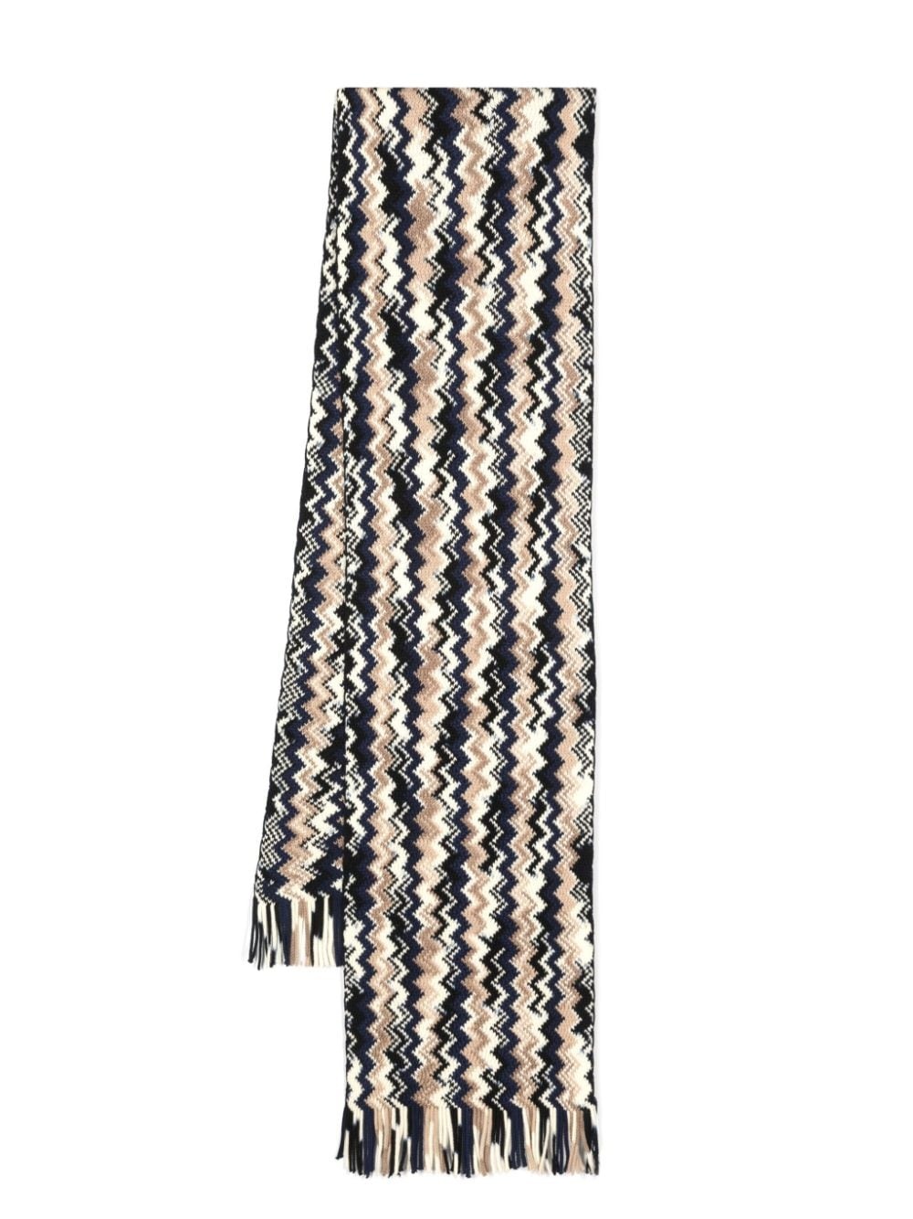 Fringe wool scarf - 1