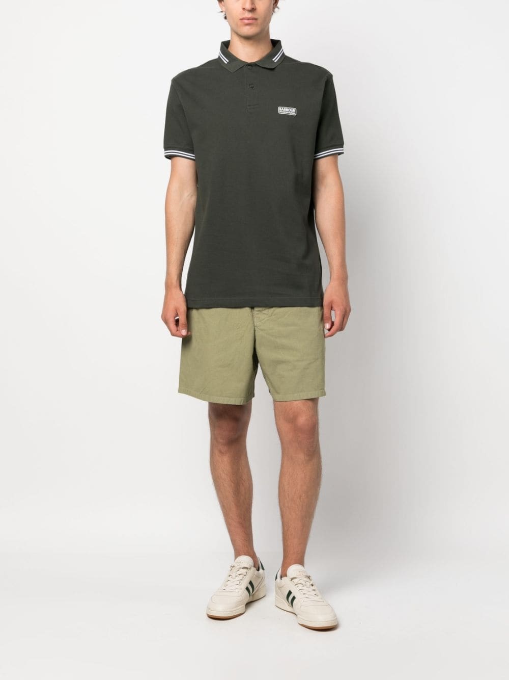 elasticated-waist cotton bermuda shorts - 2