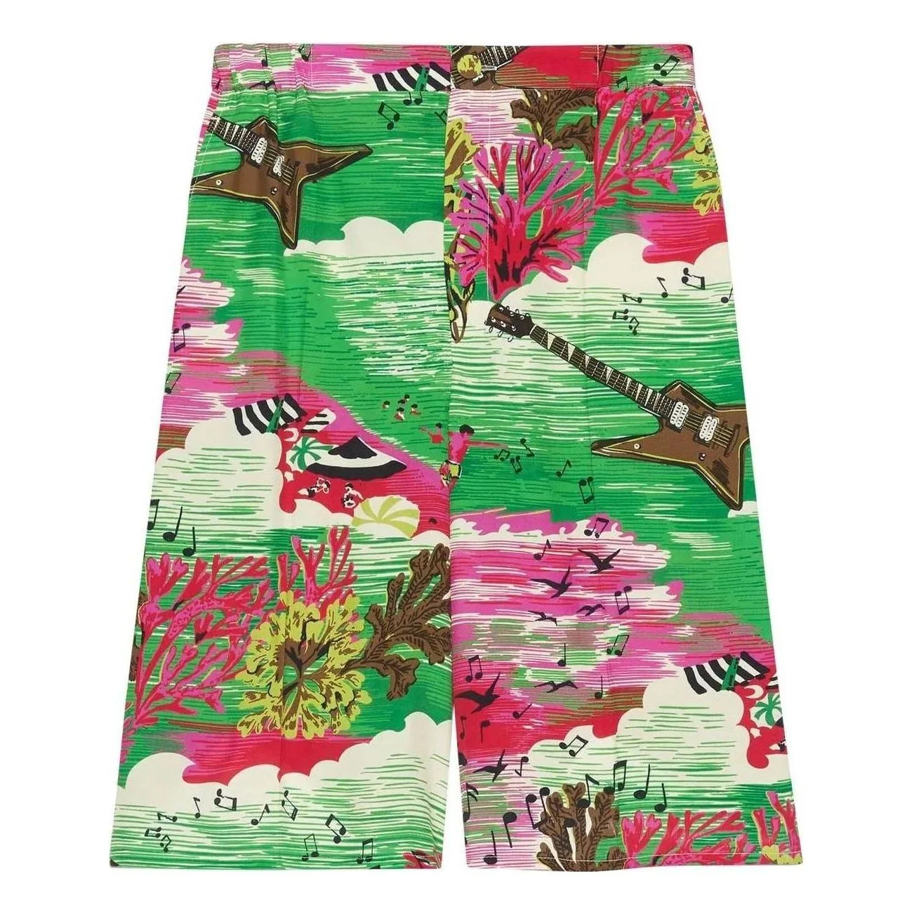 Gucci Printed Silk Shorts 'Green' 697957-ZAIP8-3481 - 1