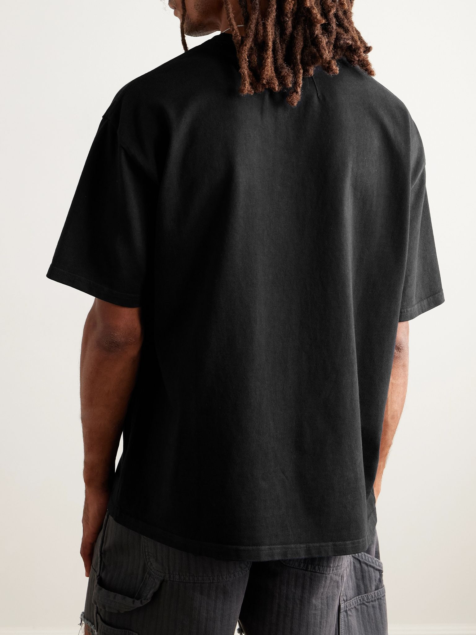 International Racing Logo-Print Cotton-Jersey T-Shirt Black - 3