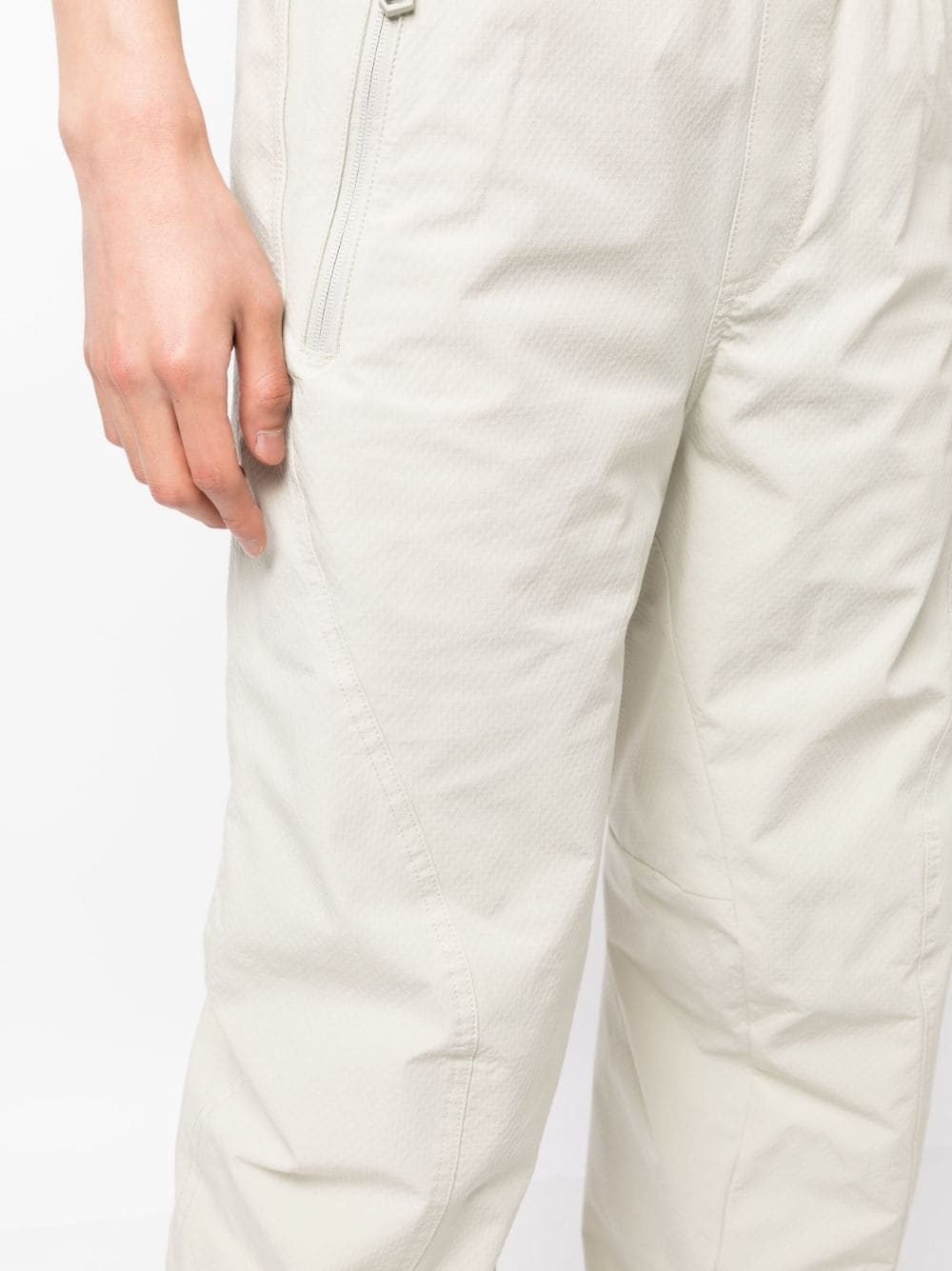 logo-embroidered straight-leg trousers - 5