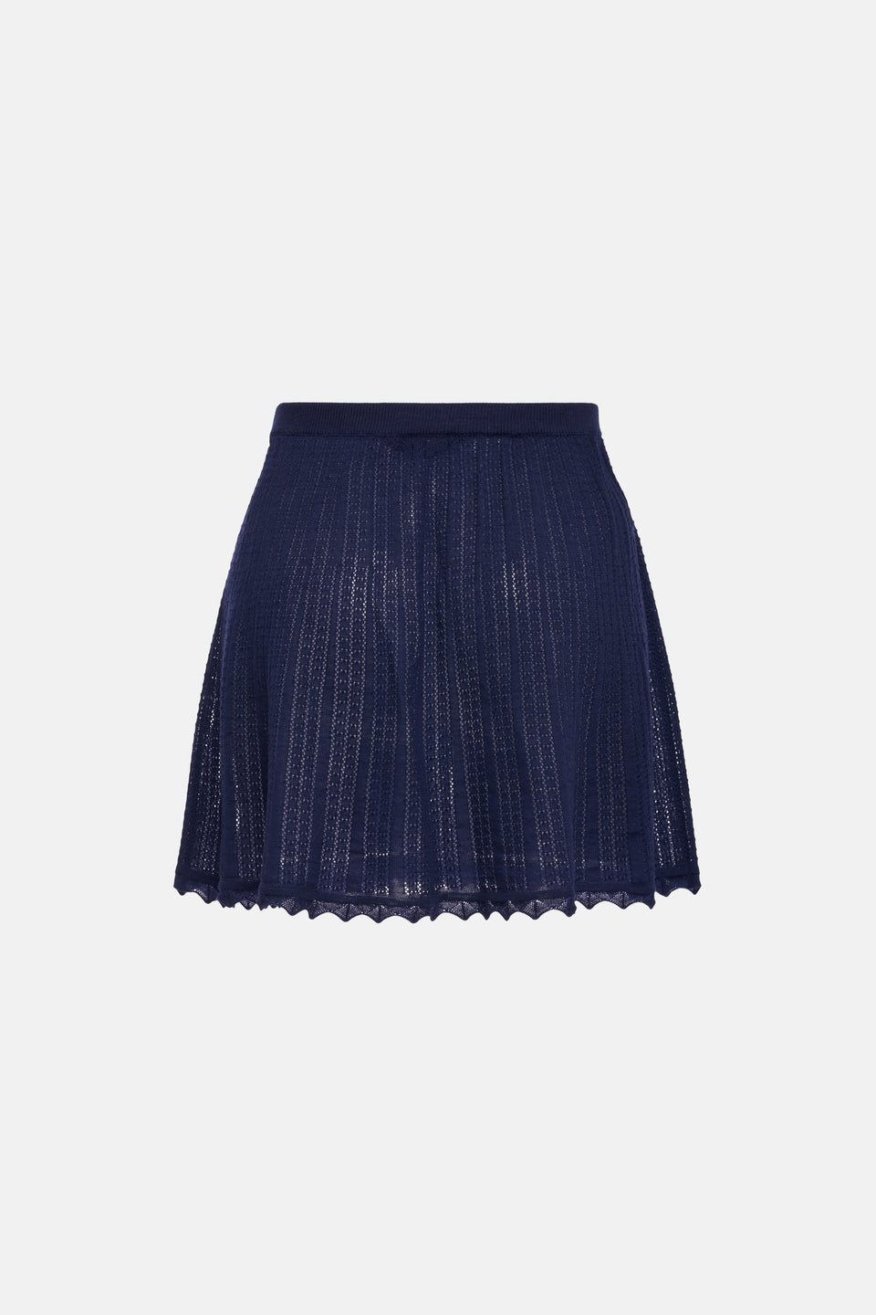 WOOL LACE KNIT MINI SKIRT - 2