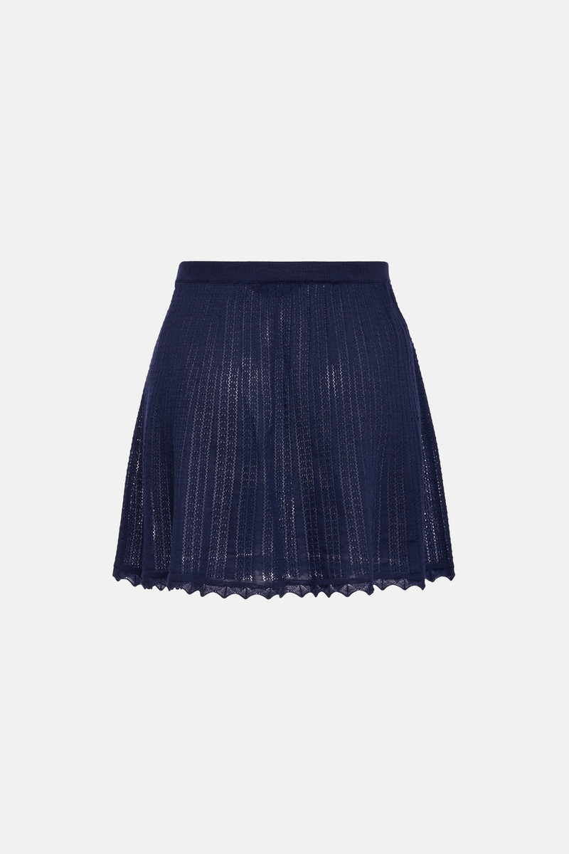 Alessandra Rich WOOL LACE KNIT MINI SKIRT outlook