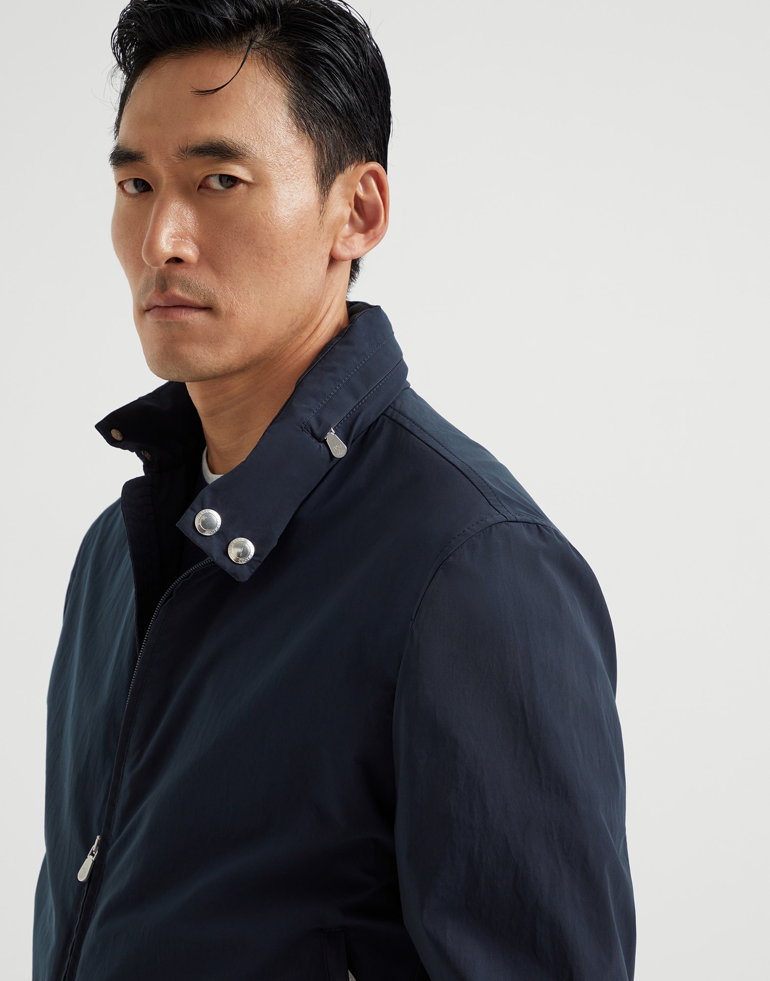 Water-resistant bonded cotton unlined outerwear jacket with packable hood - 3
