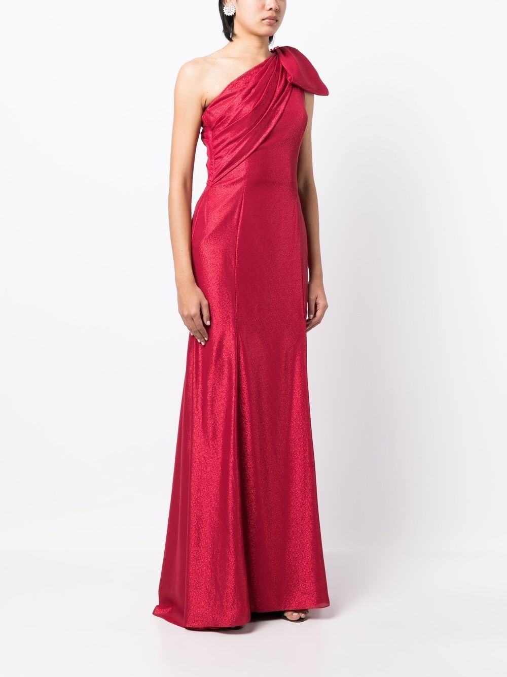 Imogen one-shoulder draped gown - 3