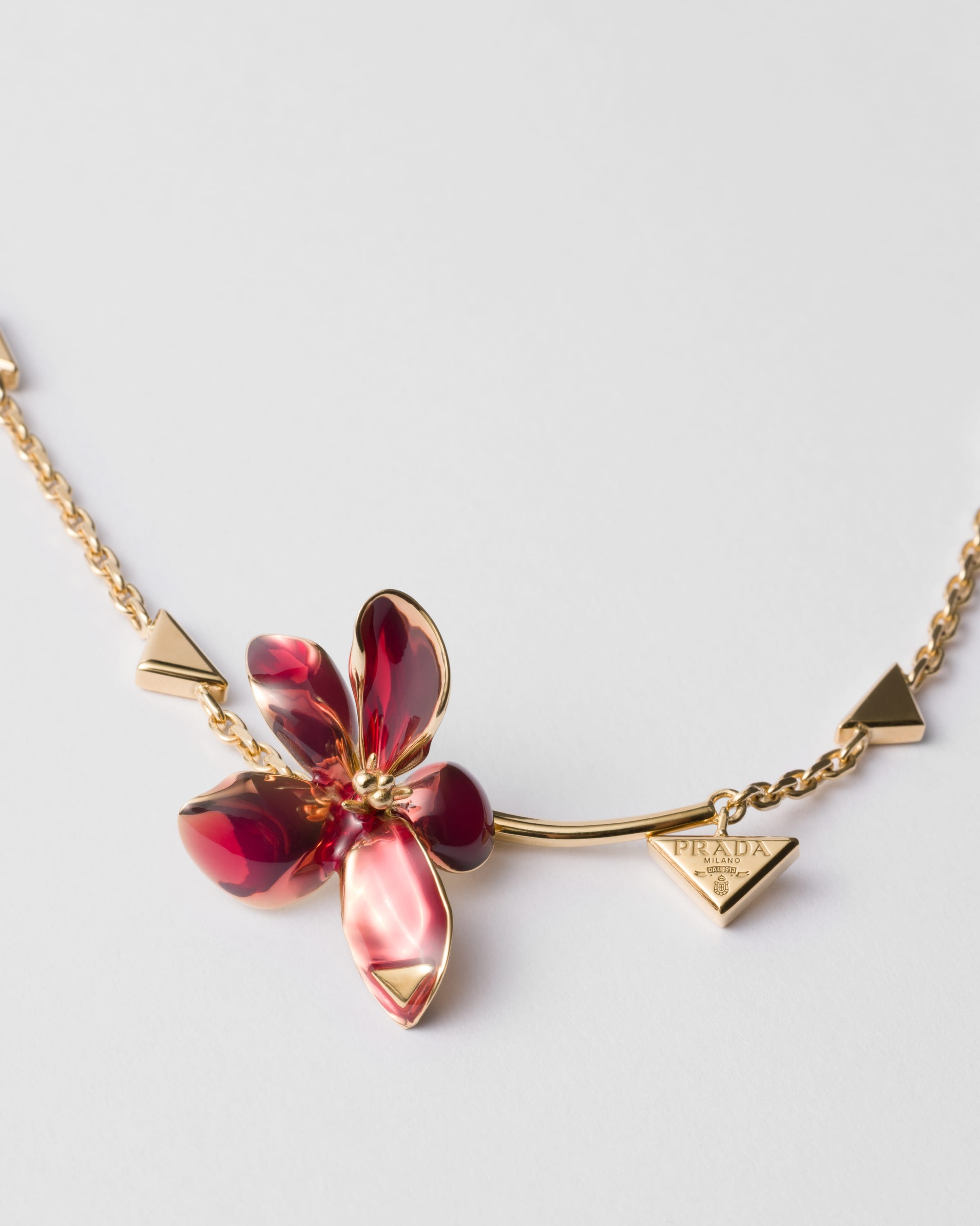Enameled metal necklace - 2