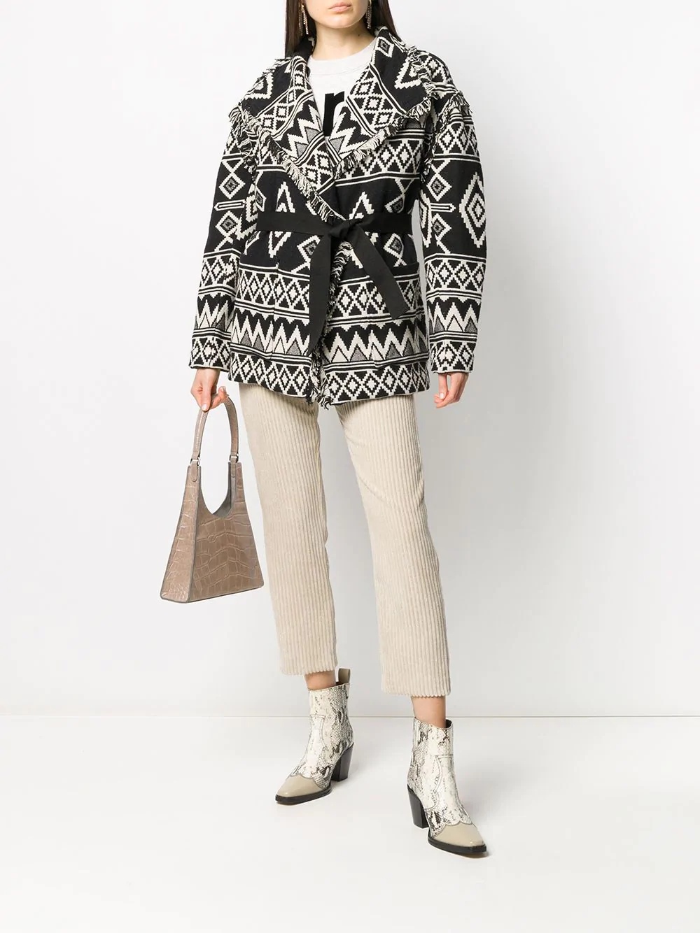 abstract pattern cardi-coat - 2