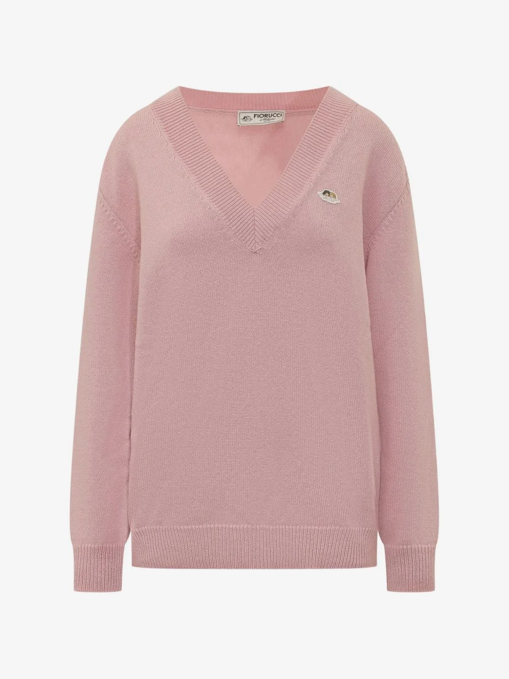 Angels-patch V-neck sweater - 1