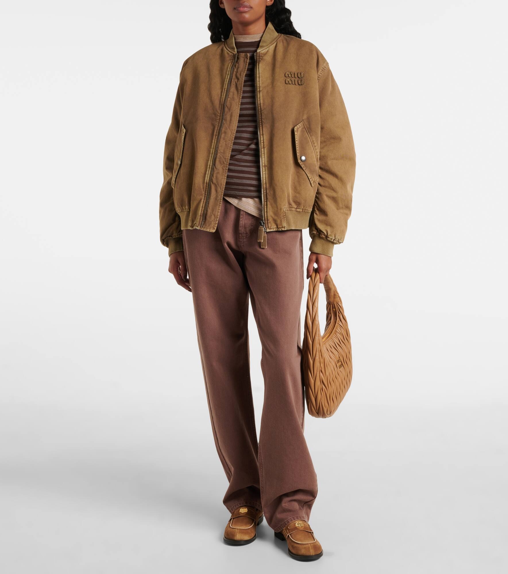 Cotton gabardine bomber jacket - 2