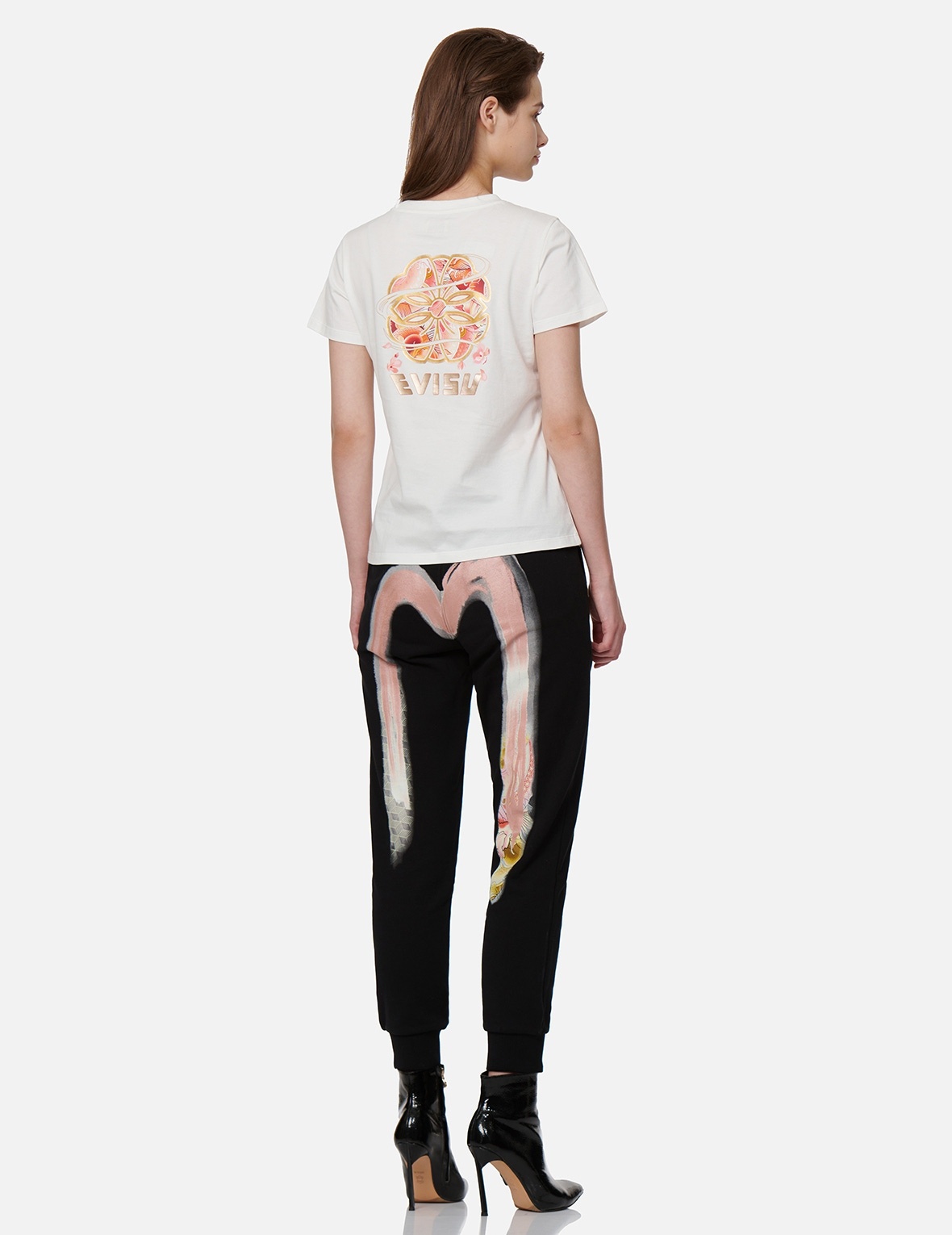 2-LAYER HAND-BRUSHED DAICOCK FOIL PRINT SWEATPANTS - 3