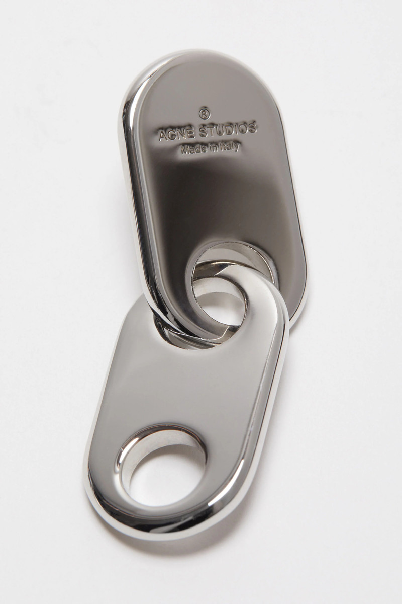 Chain lock earring - Silver 4