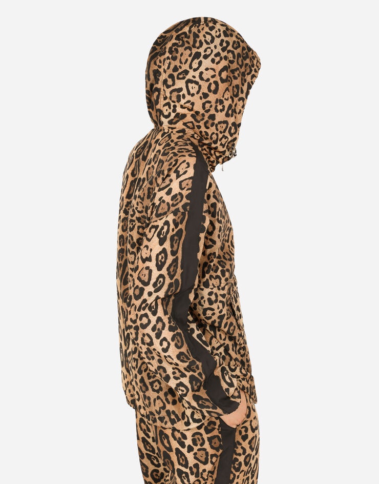 Leopard-print nylon anorak - 5