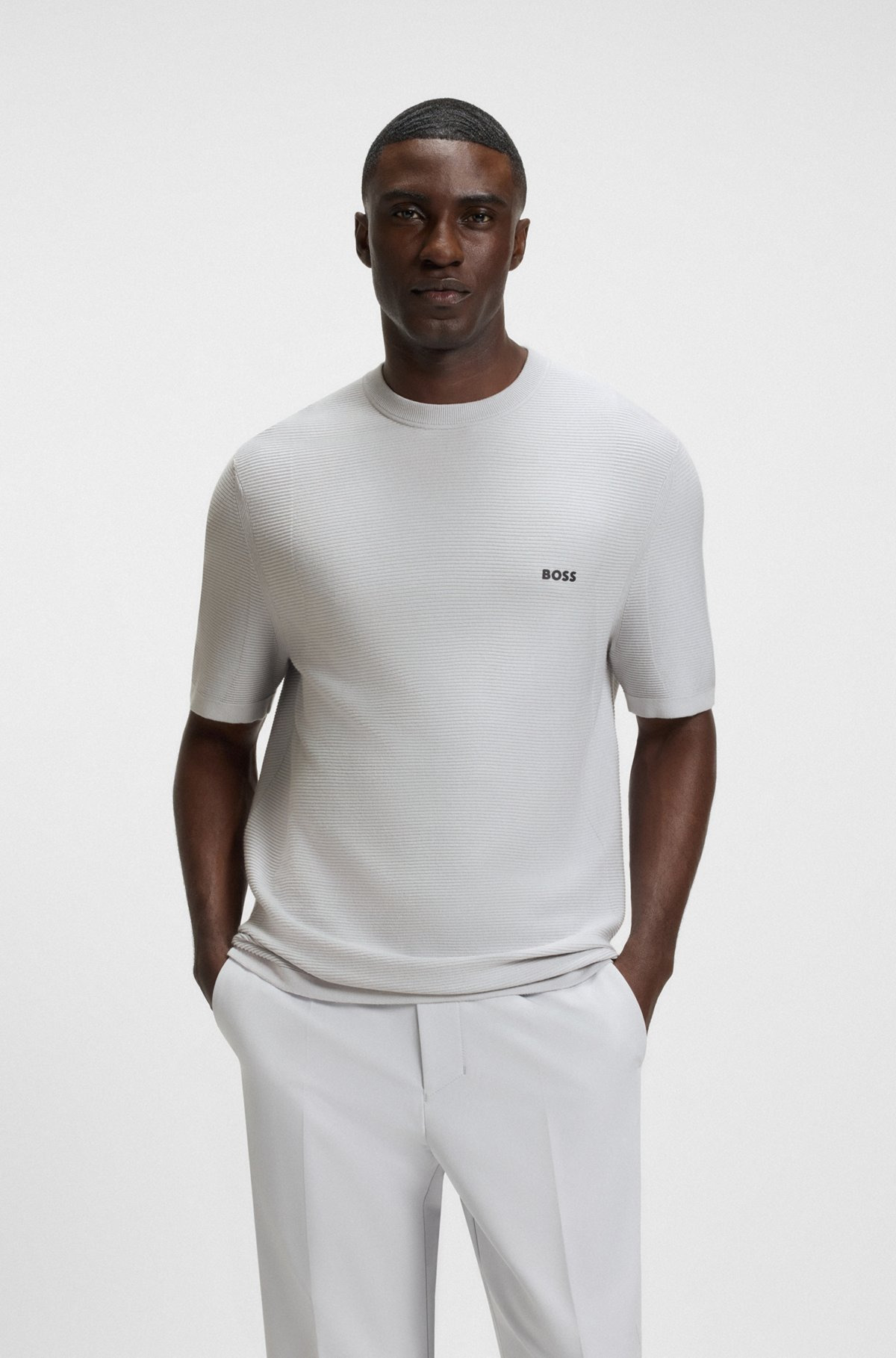 RIB-KNIT SWEATER WITH LOGO DETAIL - 2