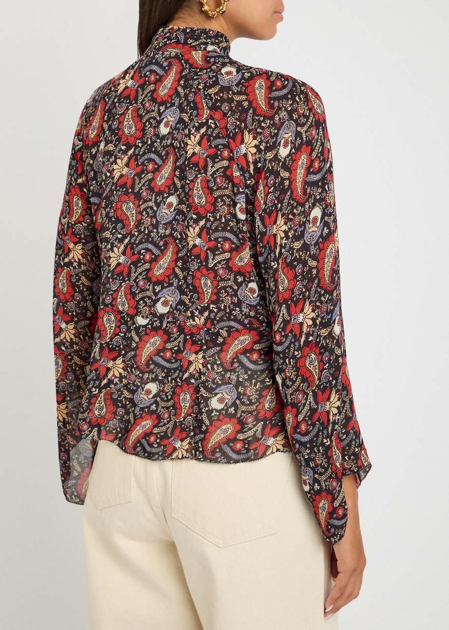 Rixo Uma Floral Chiffon Blouse - 3