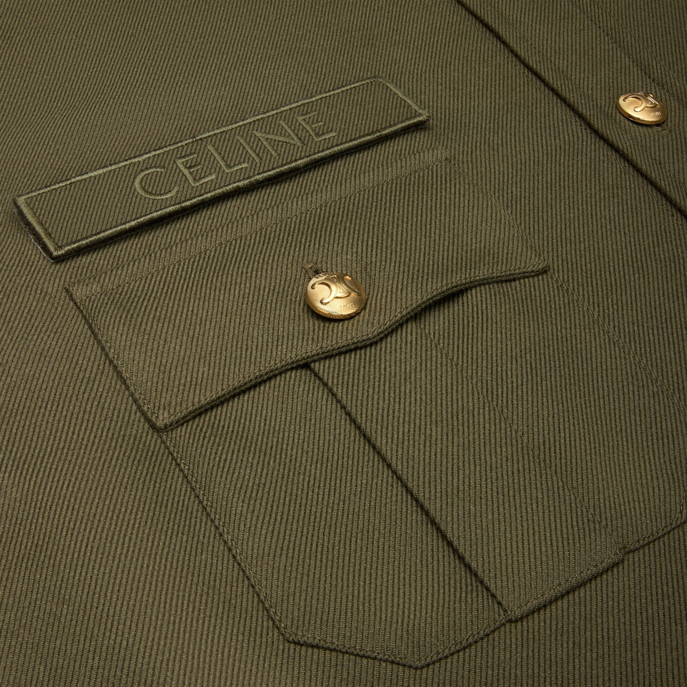 military shirt in lightweight cotton twill - 4