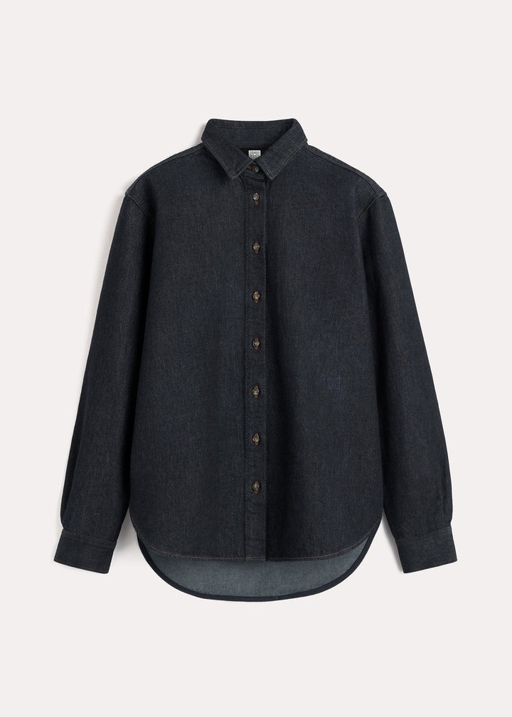 Signature denim shirt dark indigo - 1