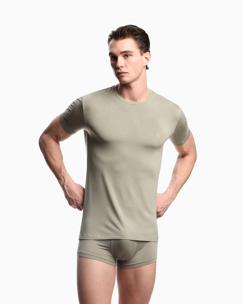 EMPORIO ARMANI TWO-PACK OF ASV FITTED LOUNGEWEAR T-SHIRTS IN SOFT-TOUCH ECO-VISCOSE outlook