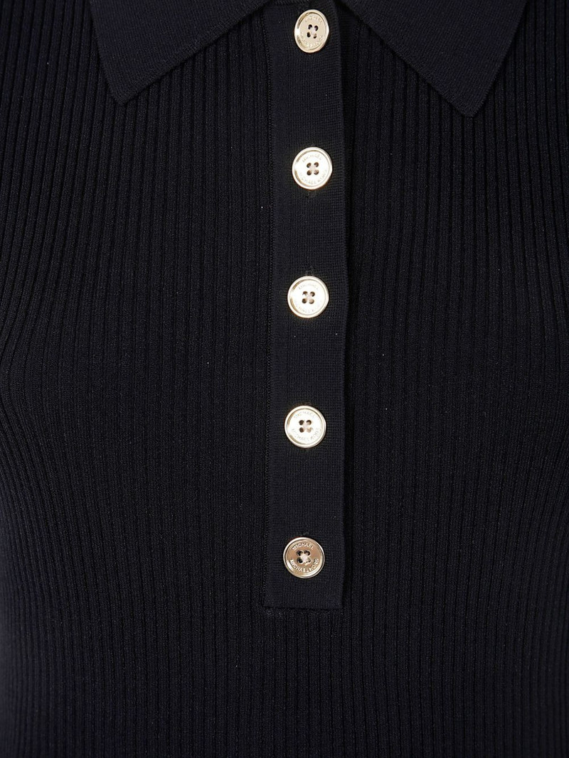 ribbed polo pleated midi dress 3