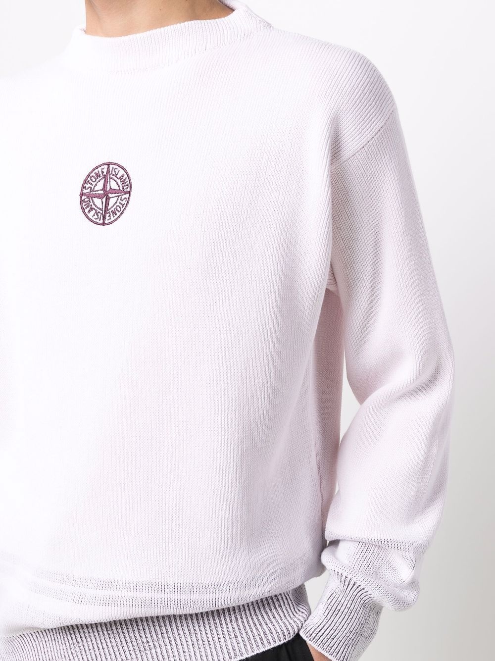 logo-embroidered cotton jumper - 5