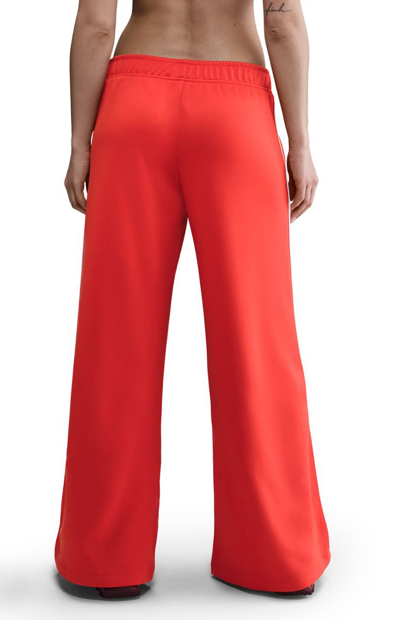 Nike Sportswear Wide Leg Track Pants in Picante Red/Sail/Sail at Nordstrom - 2