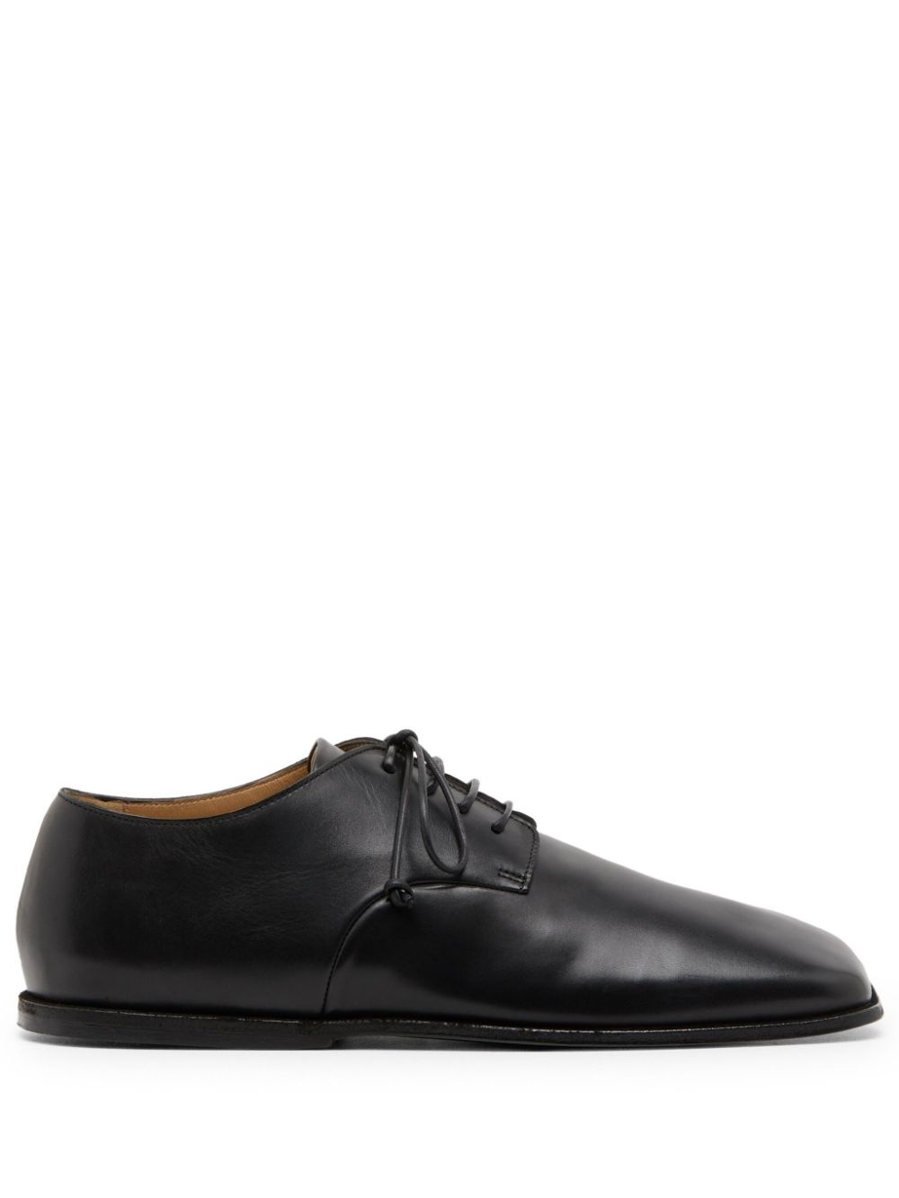 square-toe leather derby shoes - 1