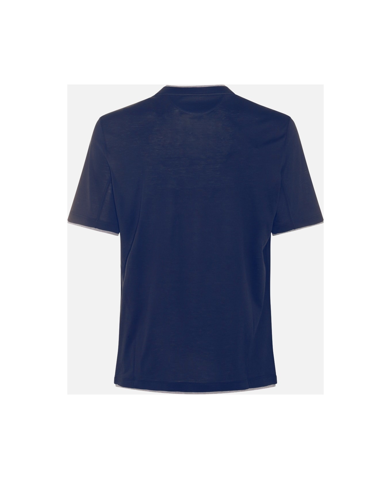 Blue Cotton T-shirt - 2