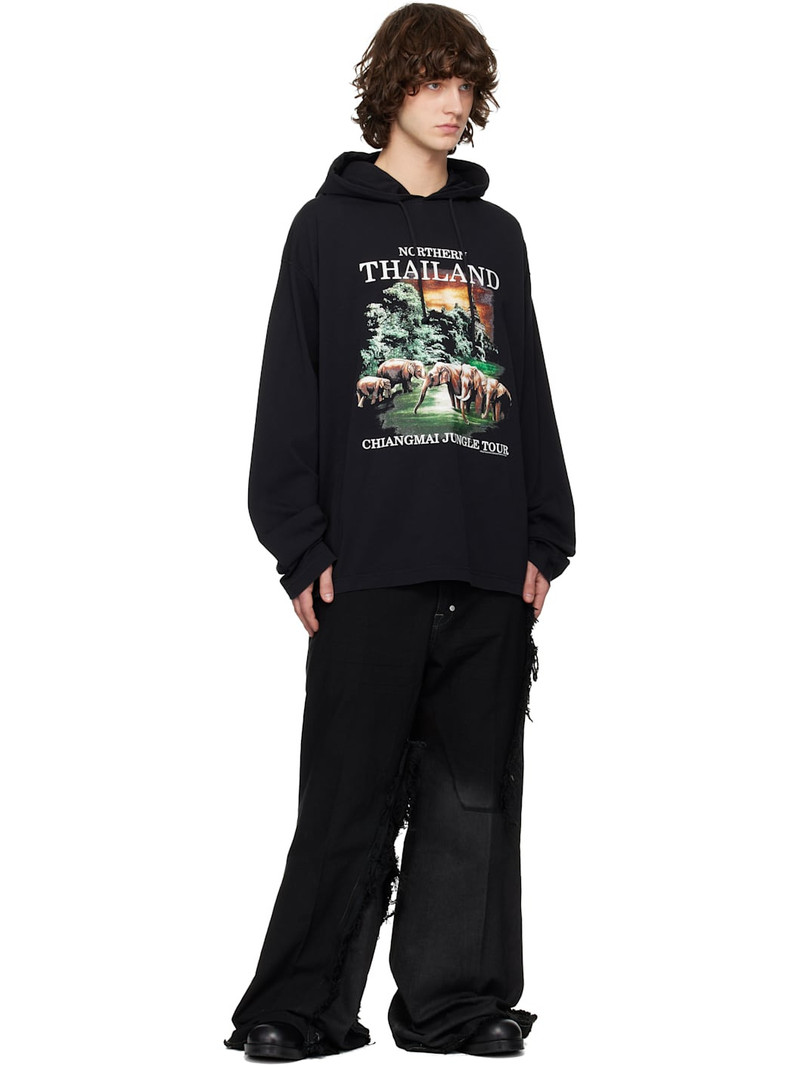 VETEMENTS Black 'Thailand' Tourist Light Hoodie outlook