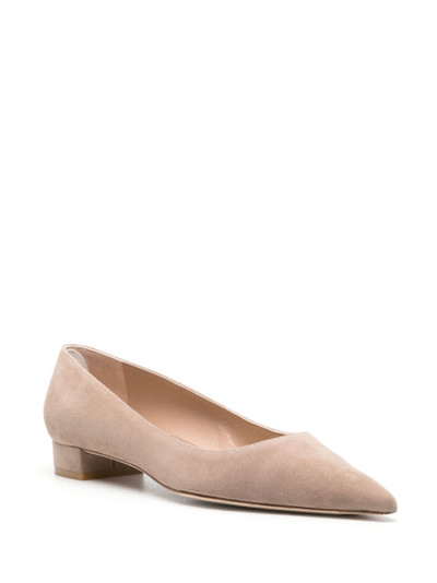 Stuart Weitzman low-heel suede pumps outlook