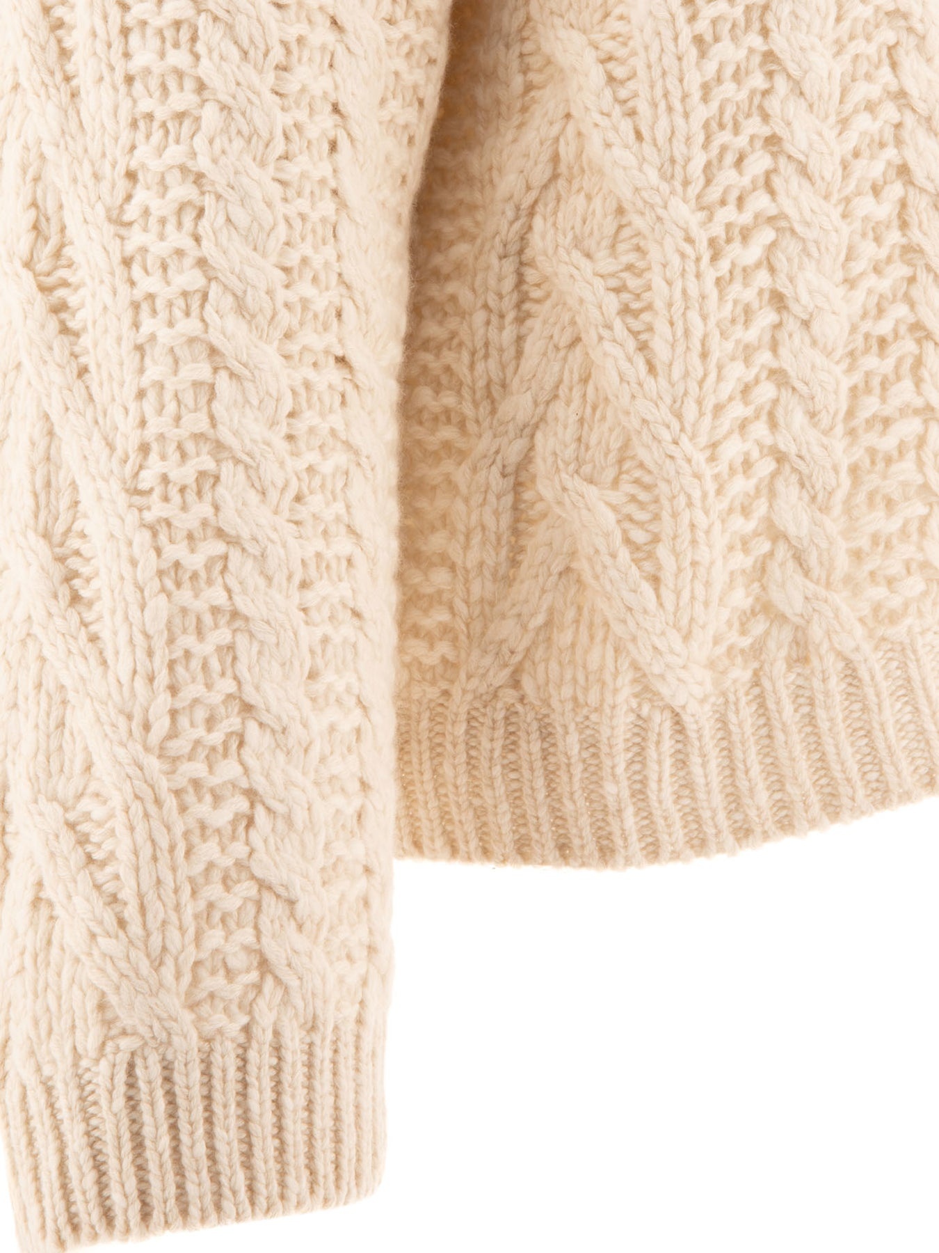 Cable-Knit Sweater Knitwear Beige - 4