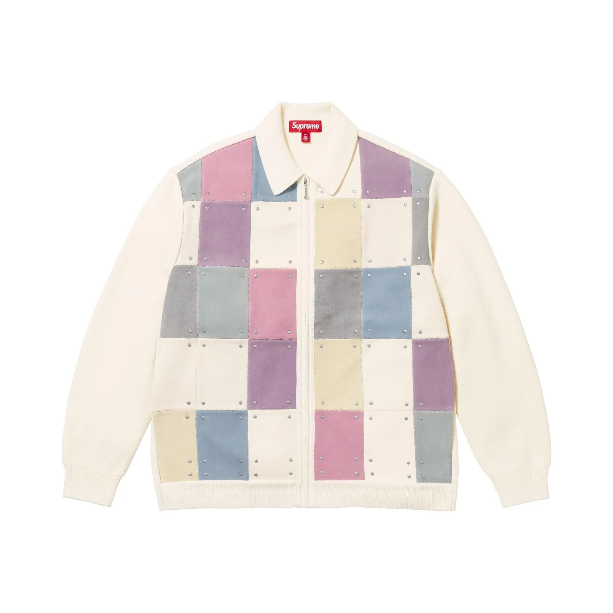 Supreme Studded Suede Zip Up Cardigan 'Multicolor' - 1