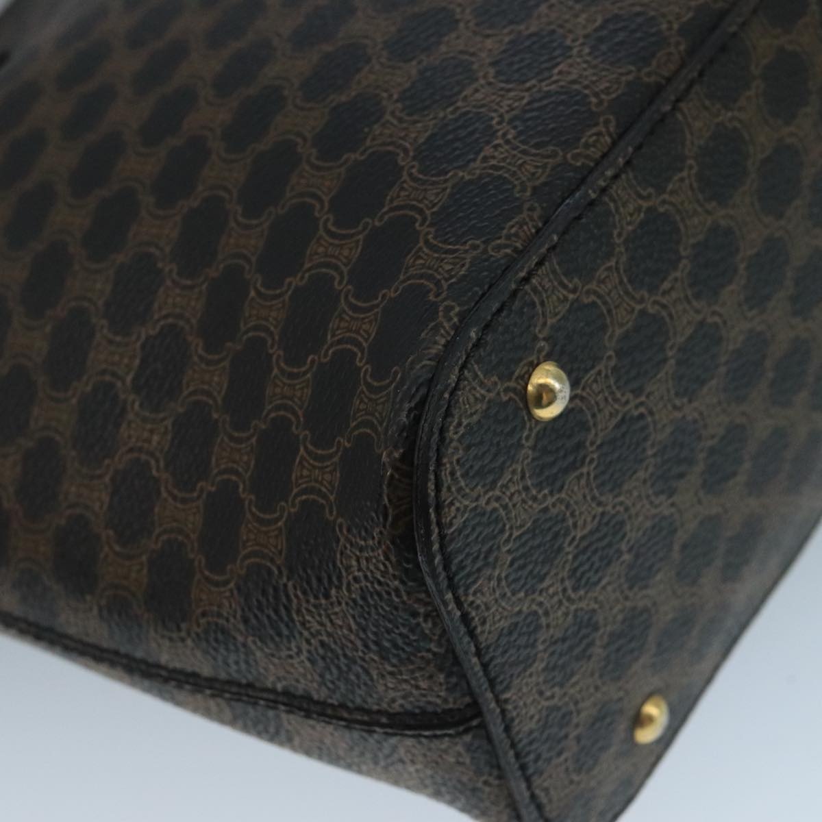 CELINE Macadam Canvas Hand Bag Pvc Black - 11